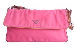 Shoulder Flap, Nylon/Leather, Pink, 9, 3*